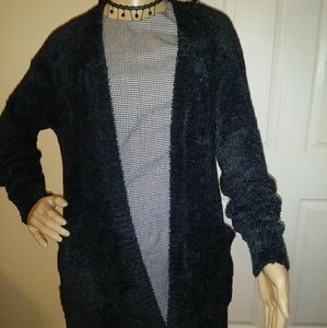 Black Cardigan Sweater